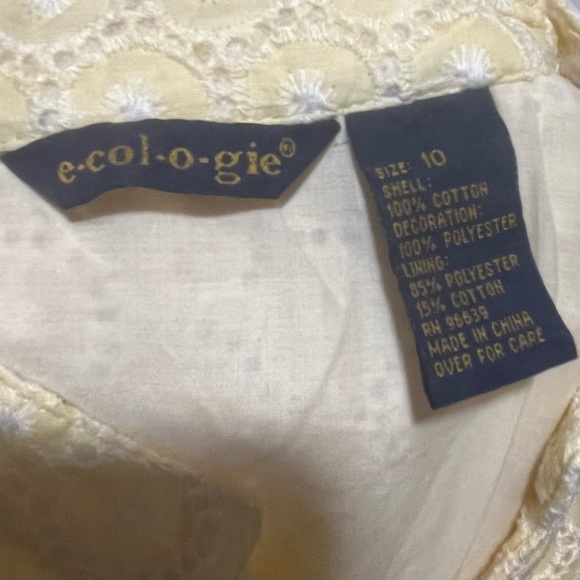 Ecologie Eyelet Lace Cap Sleeve A Line Dress - Picture 14 of 14